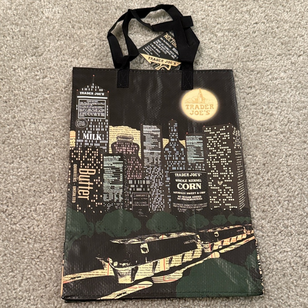 Trader Joe's Rare Black Reusable Tote Bag